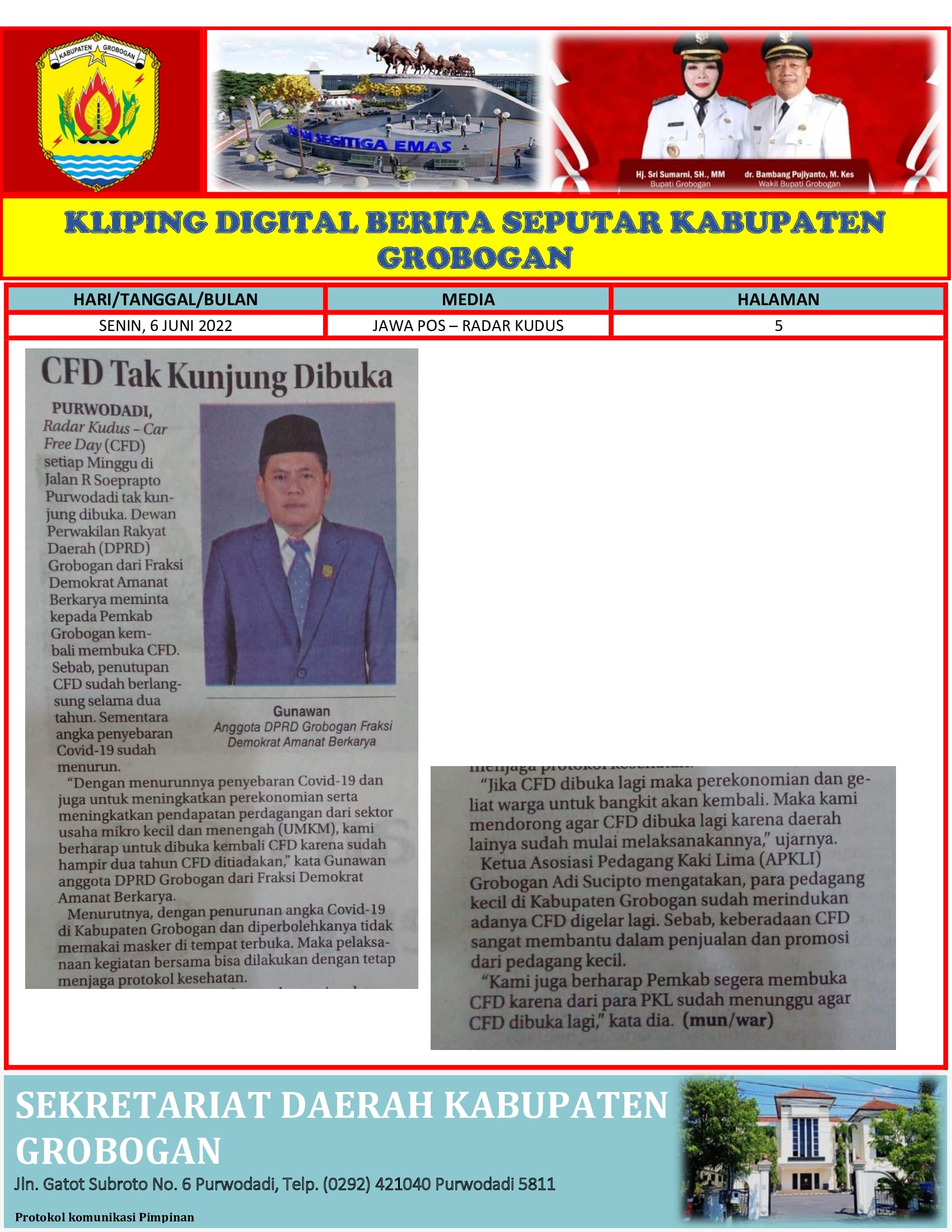 CFD Tak Kunjung Dibuka Radar Kudus 6062022