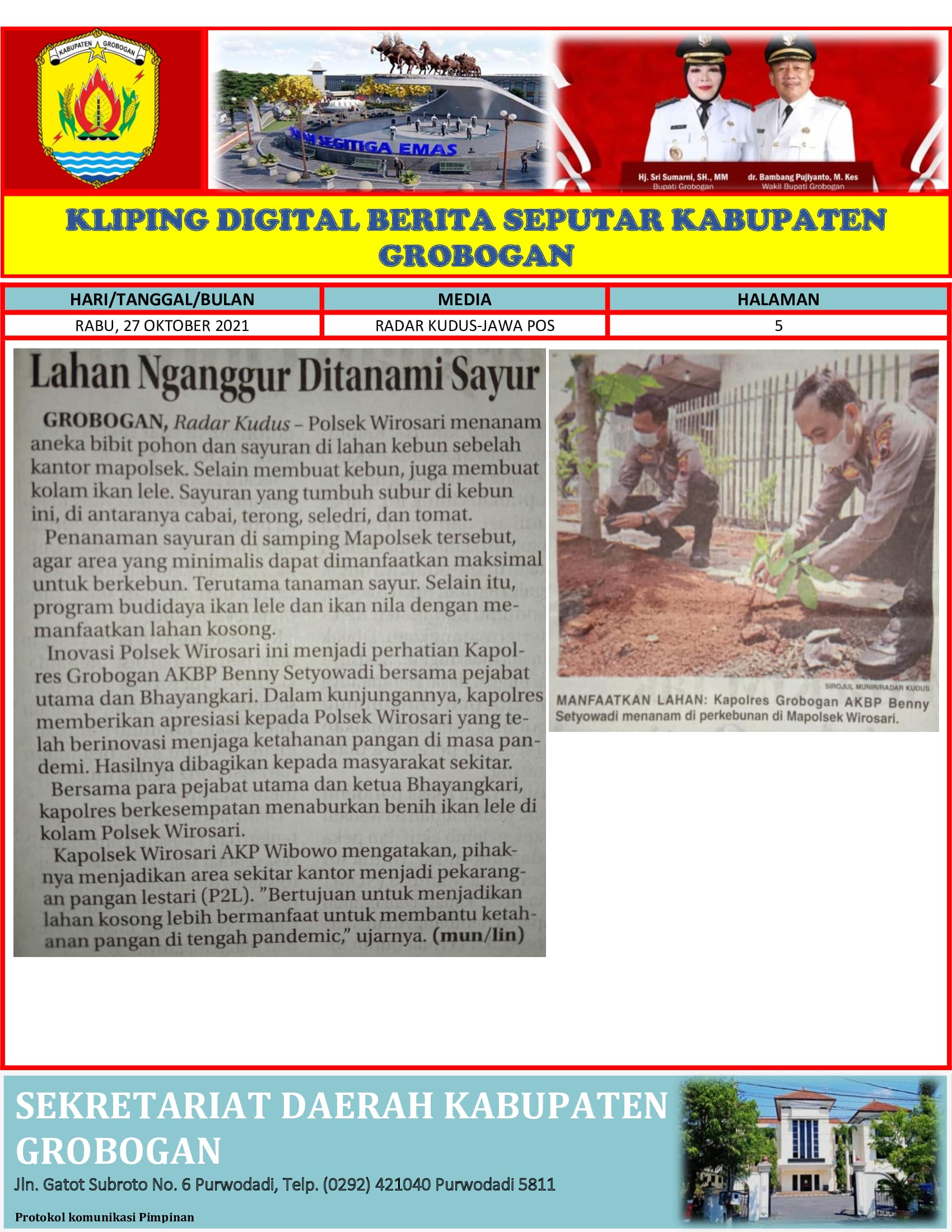 Lahan Nganggur Ditanami Sayur Radar Kudus 27.10.2021