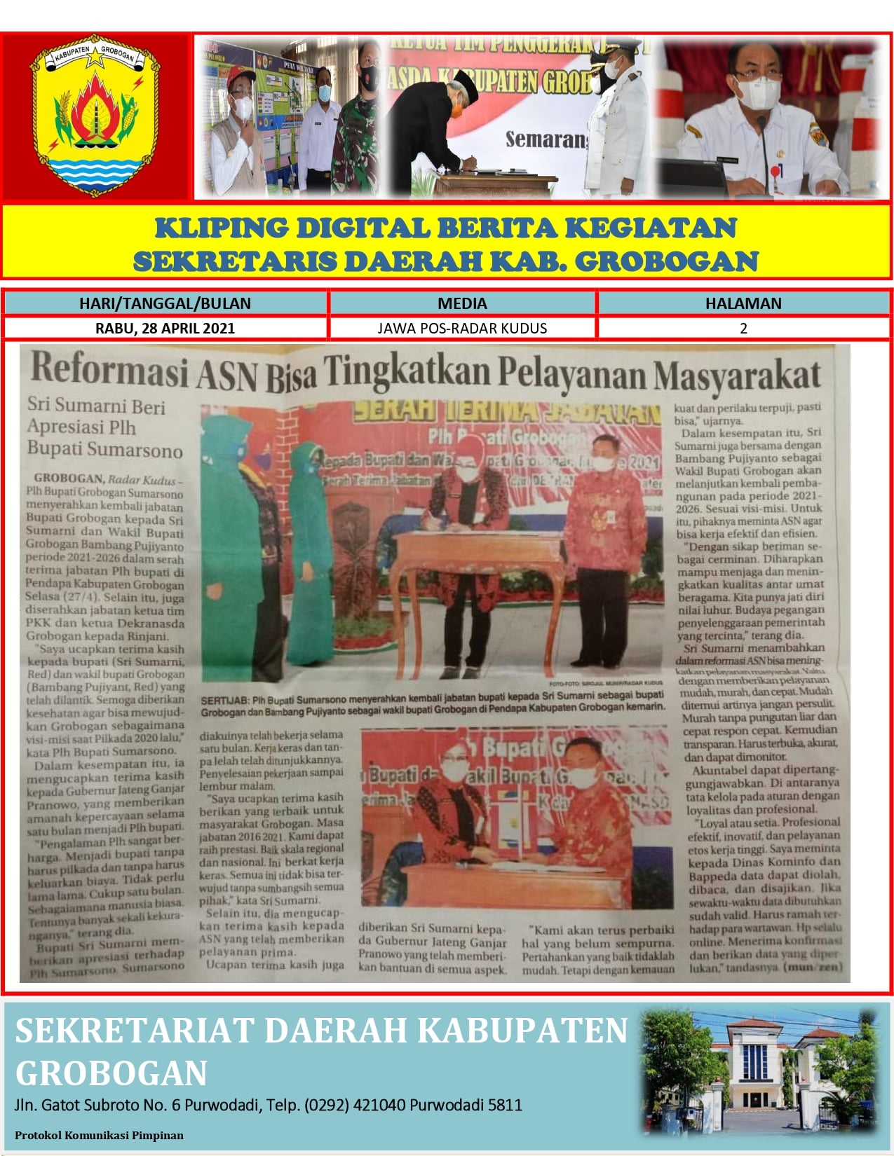 Reformasi ASN Bisa Tingkatkan Pelayanan Masyarakat Radar Kudus 28.08.21 min