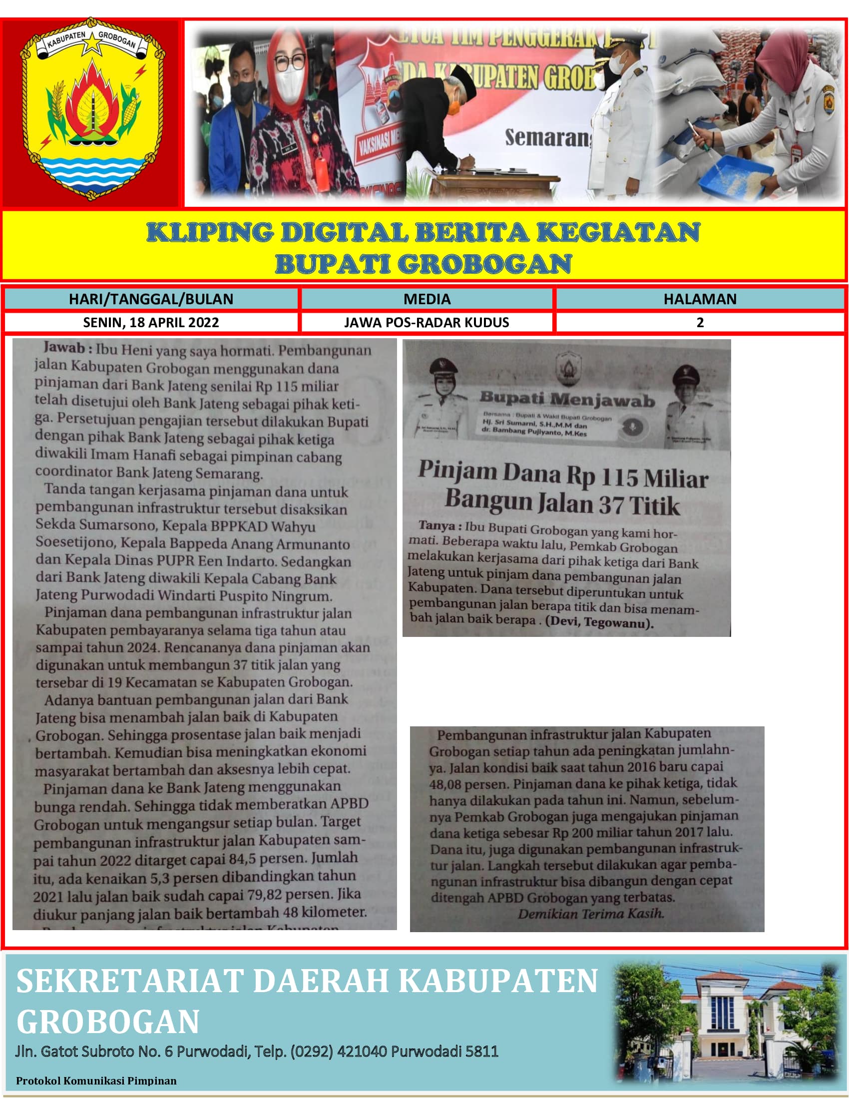 Pinjam Dana Rp 115 Miliar Bangun Jalan 37 Titik Radar Kudus 18042022 min