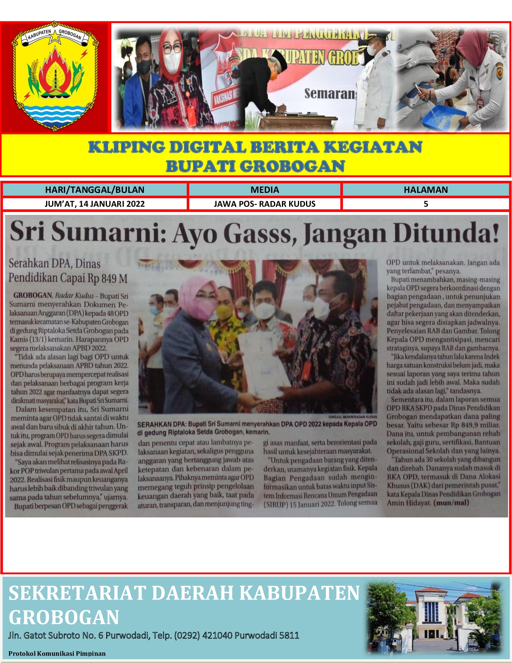 Stri Sumarni Ayo Gas Jangan Ditunda Radar Kudus 14012022